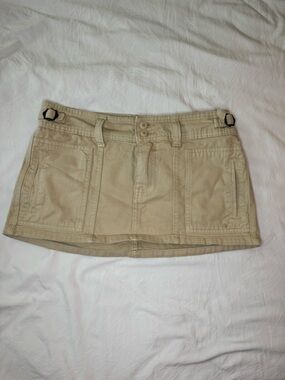 J Galt Tan Cargo Mini Skirt